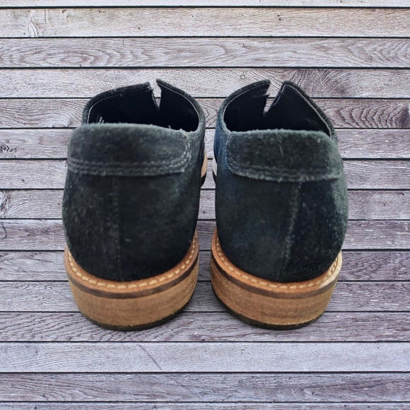 Super Comfy ECCO Black Suede Elegant Women's Oxford Shoes - Picture 3 of 5